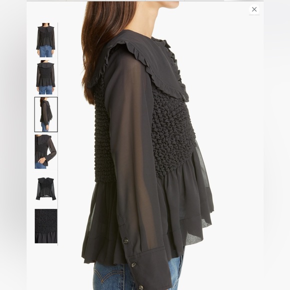 Ganni Phantom Ruffled Collar Blouse - Picture 11 of 14